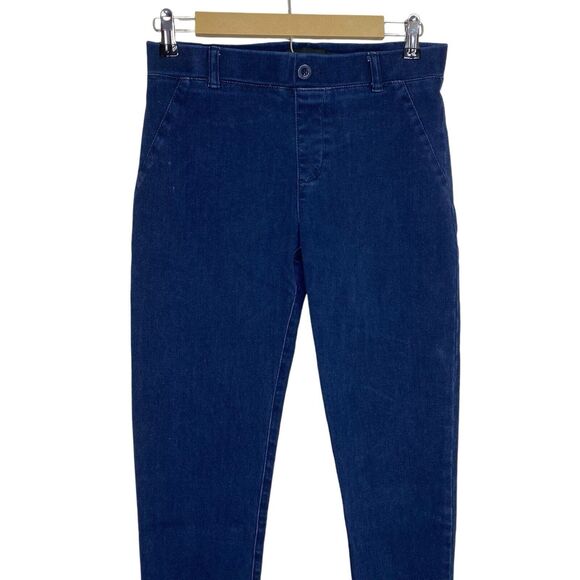 Betabrand Jeans Womens S Blue Dark Wash Pull On Ankle Slim Tapered Leg Stretch - Picture 4 of 7
